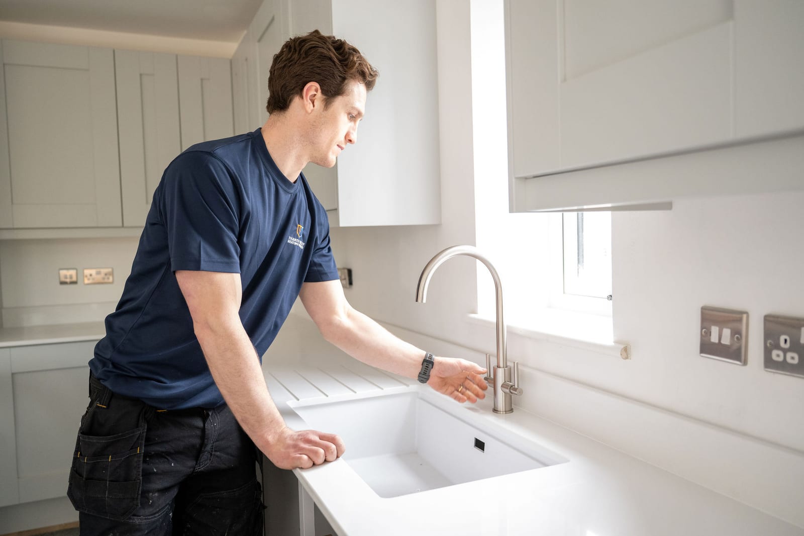 Step 3 — heating work being carried out by the Thames Valley Heating Services team