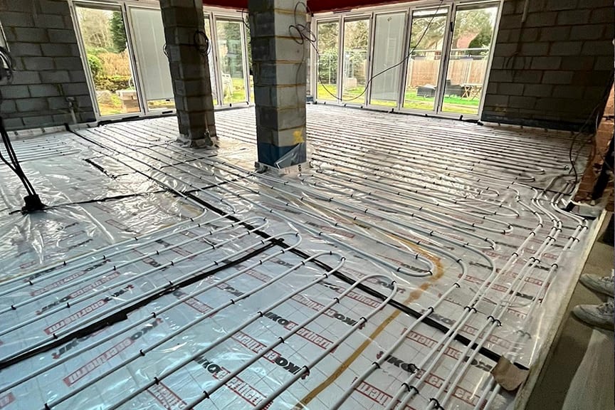 Underfloor heating installation by Thames Valley Heating Services in Reading
